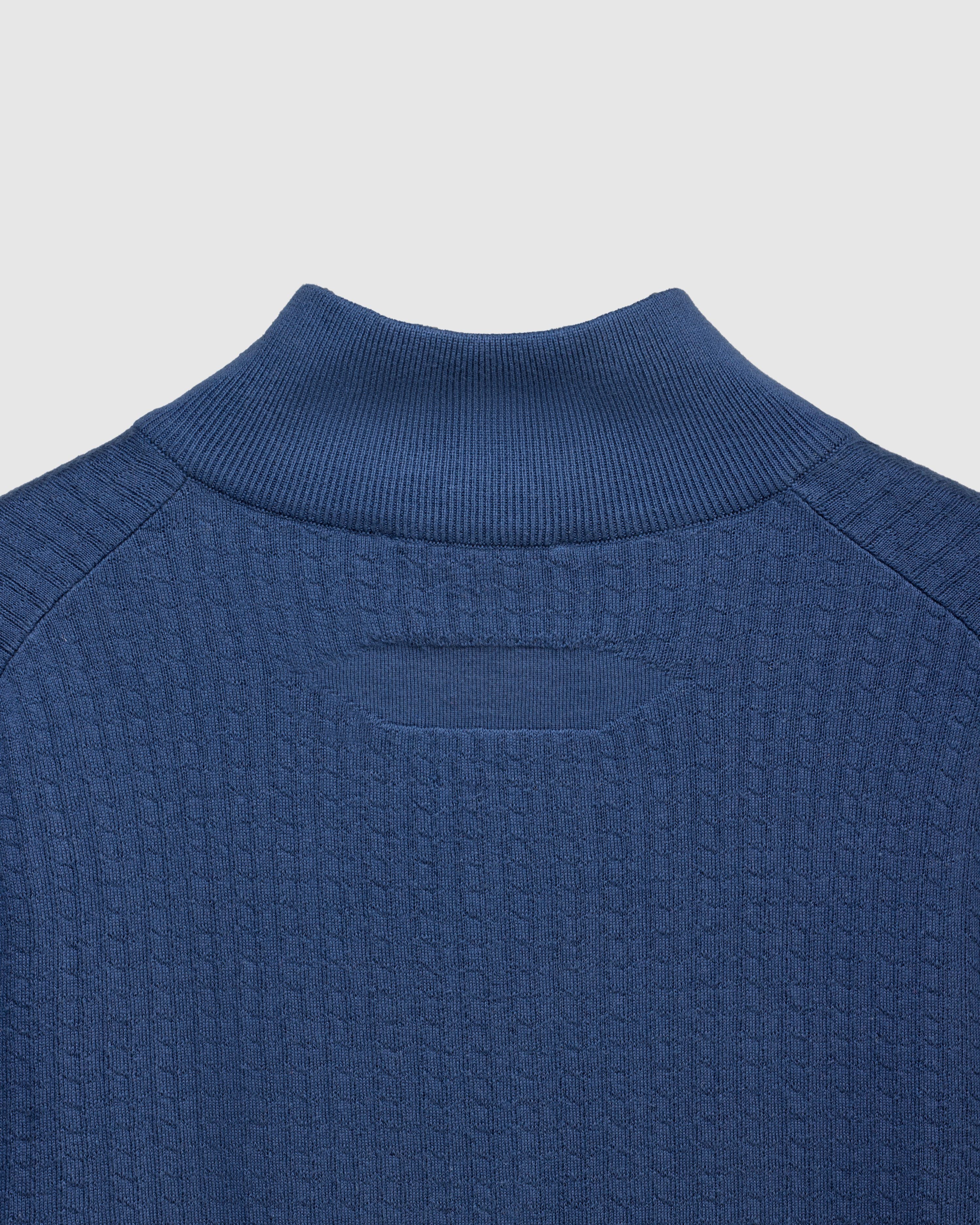 LANGFORD – Self-Structured Premium Cotton Knit High-Collar sweater with Suede Trim