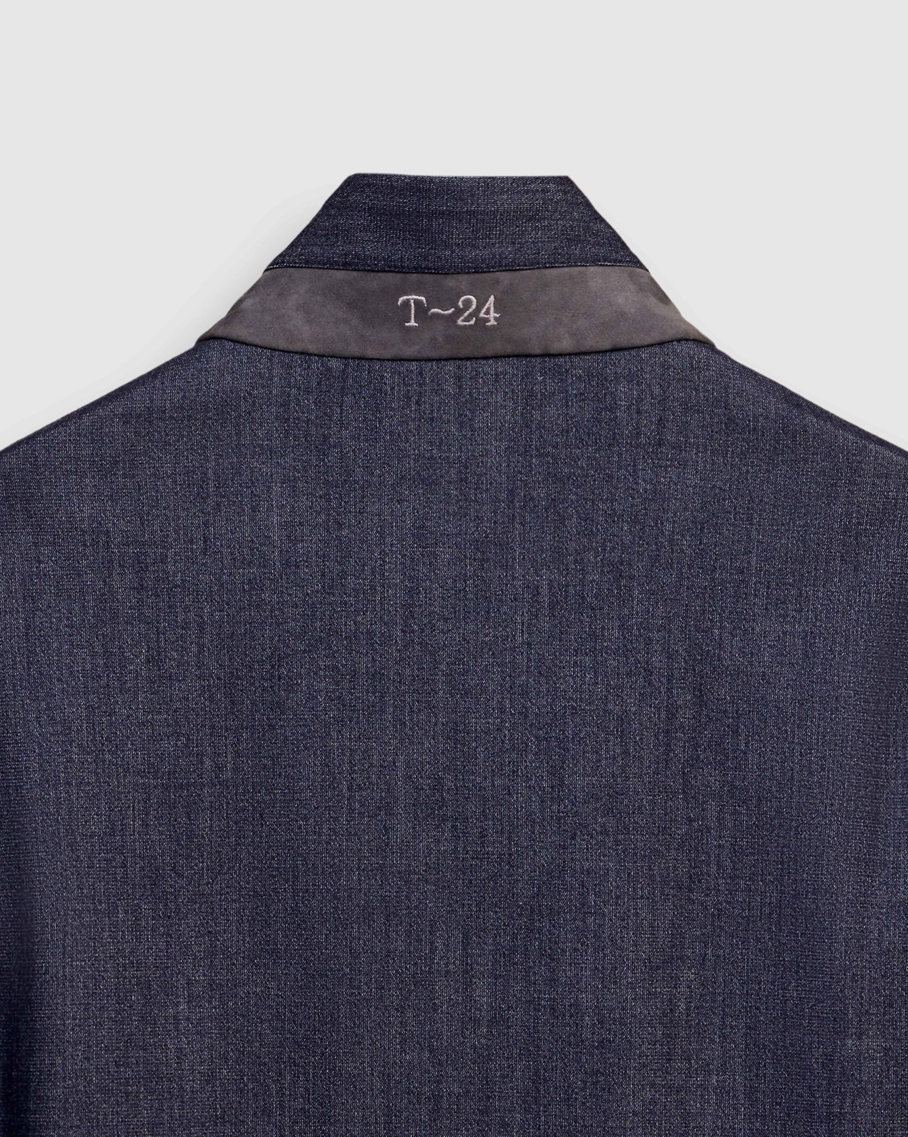 NAUTILUS – Indigo Field Jacket with Grey Suede Under-Collar