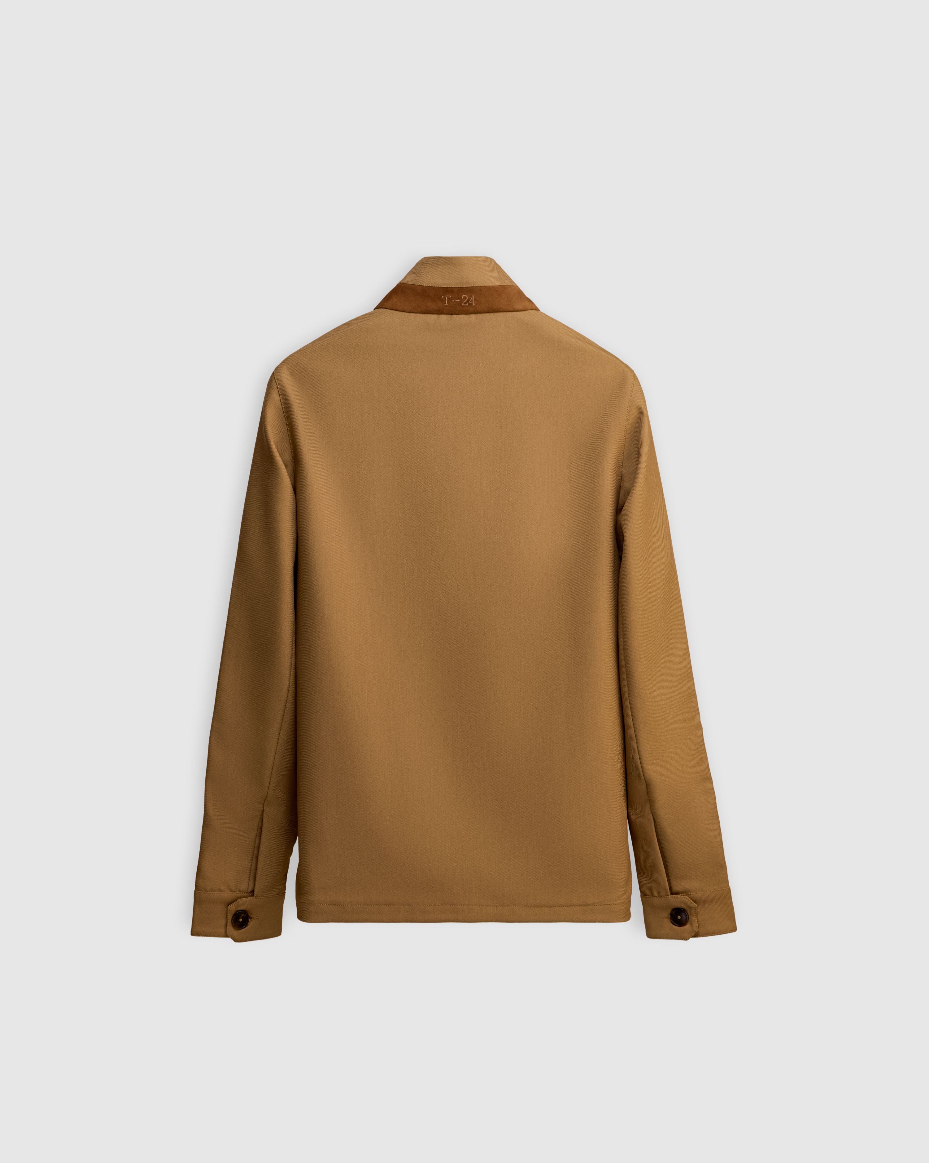 VORTEX – Khaki Field Jacket with Tan Suede Under-Collar