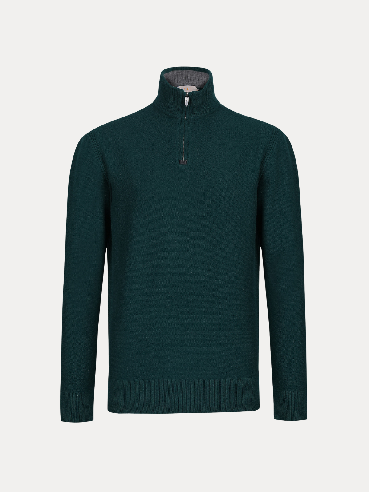 Cedar Deep Forest Cashmere Quarter-Zip Sweater