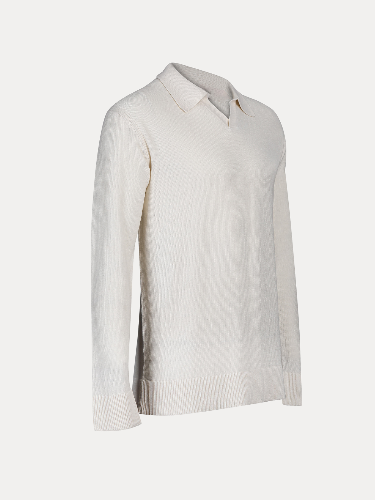 Solace Ivory Polo Collar Cashmere Sweater