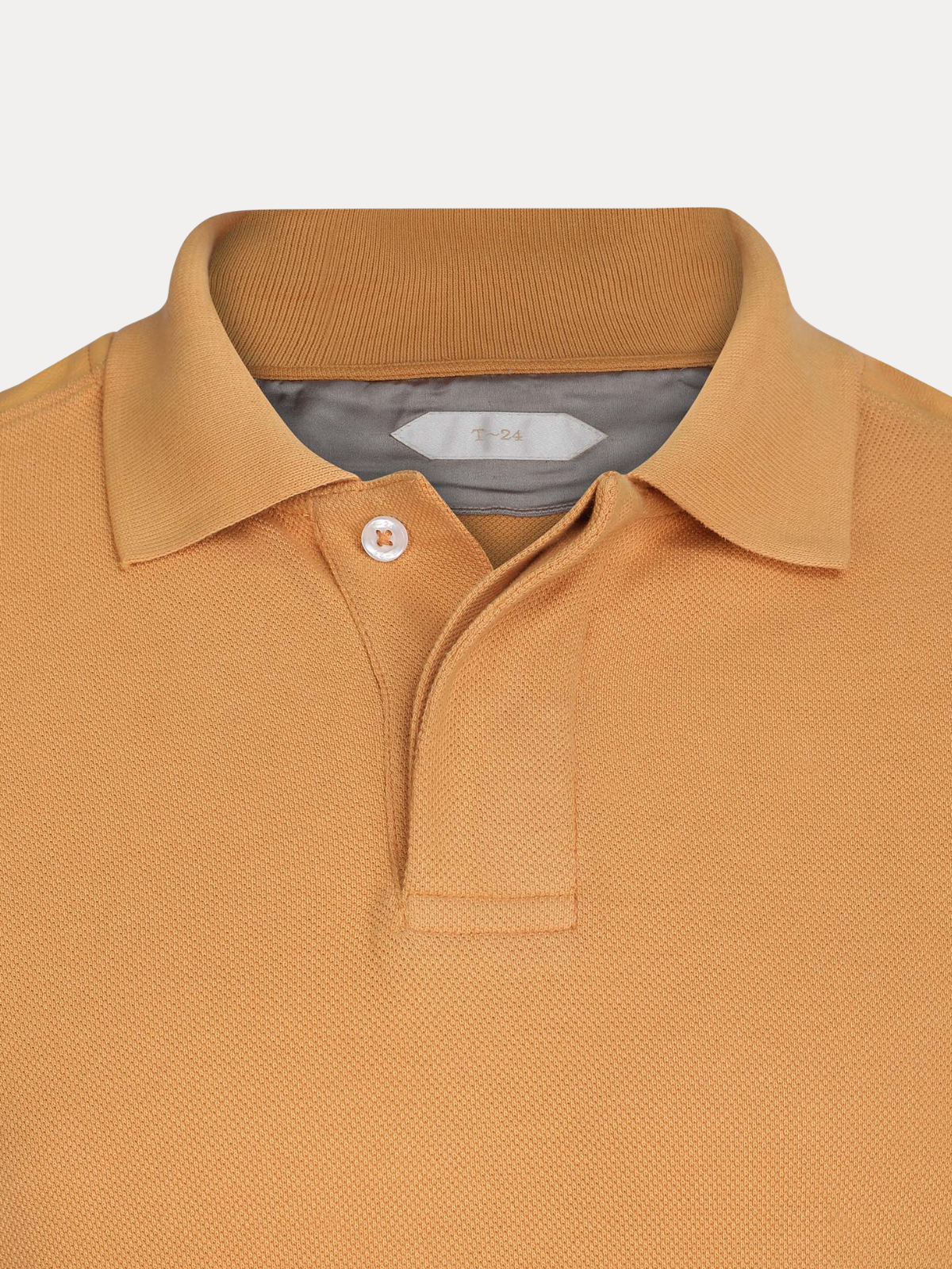 Doran Yellow Piqué Cotton Polo Shirt with Tonal Leather Accent
