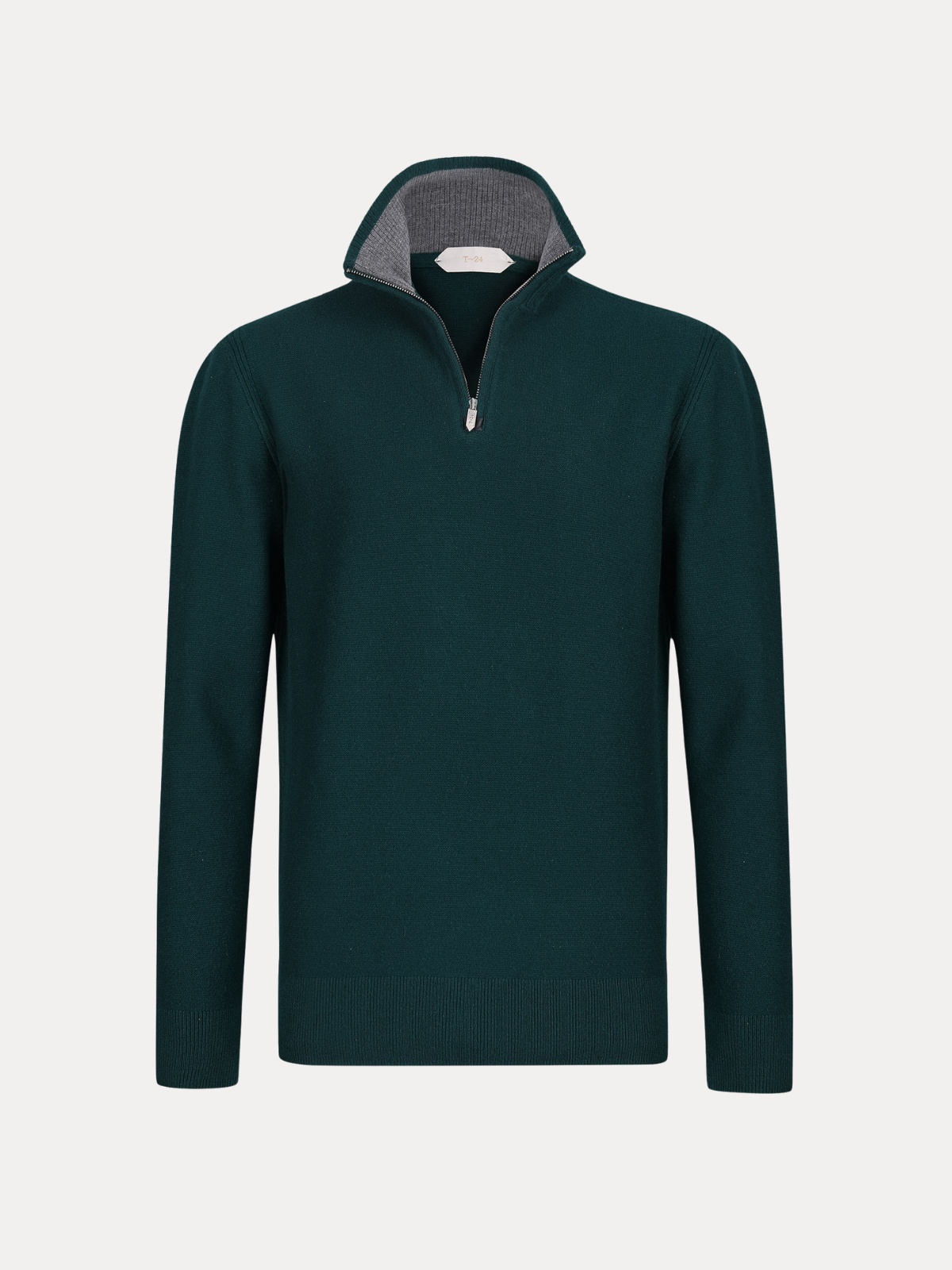 Cedar Deep Forest Cashmere Quarter-Zip Sweater