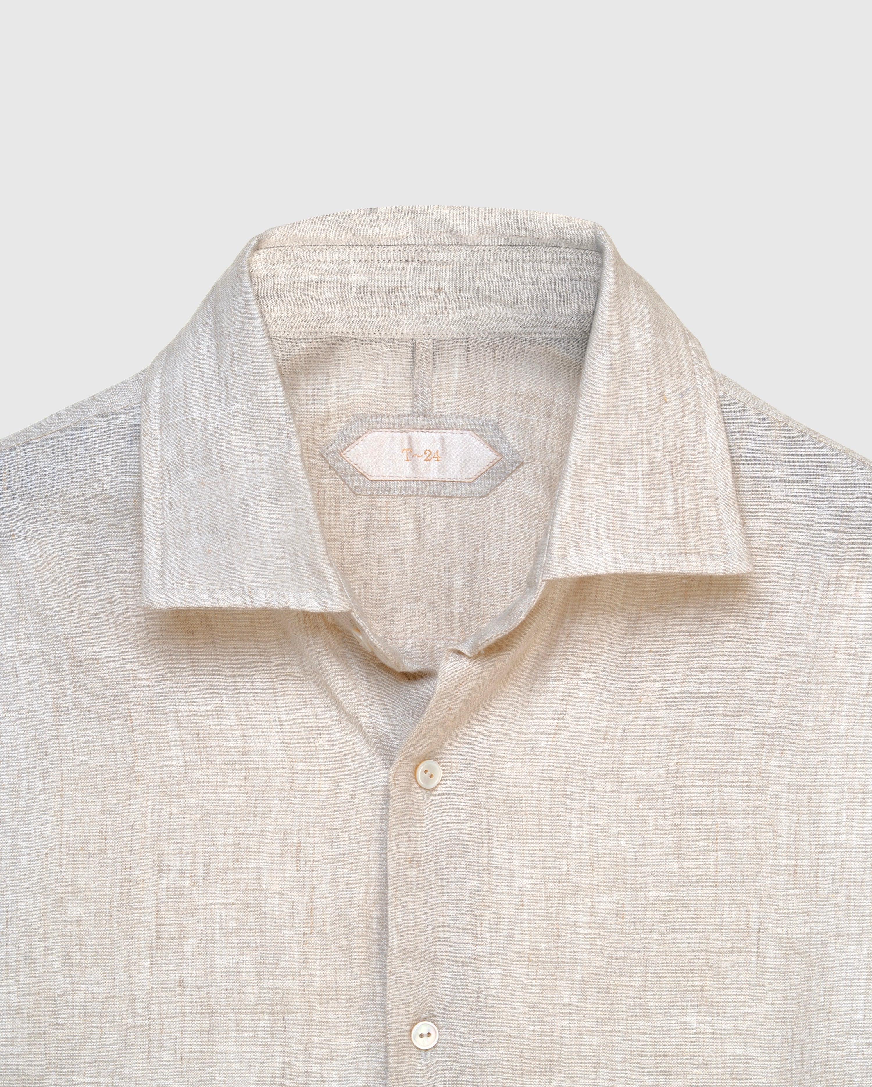 Ivo - Raw Champagne Irish Linen Shirt