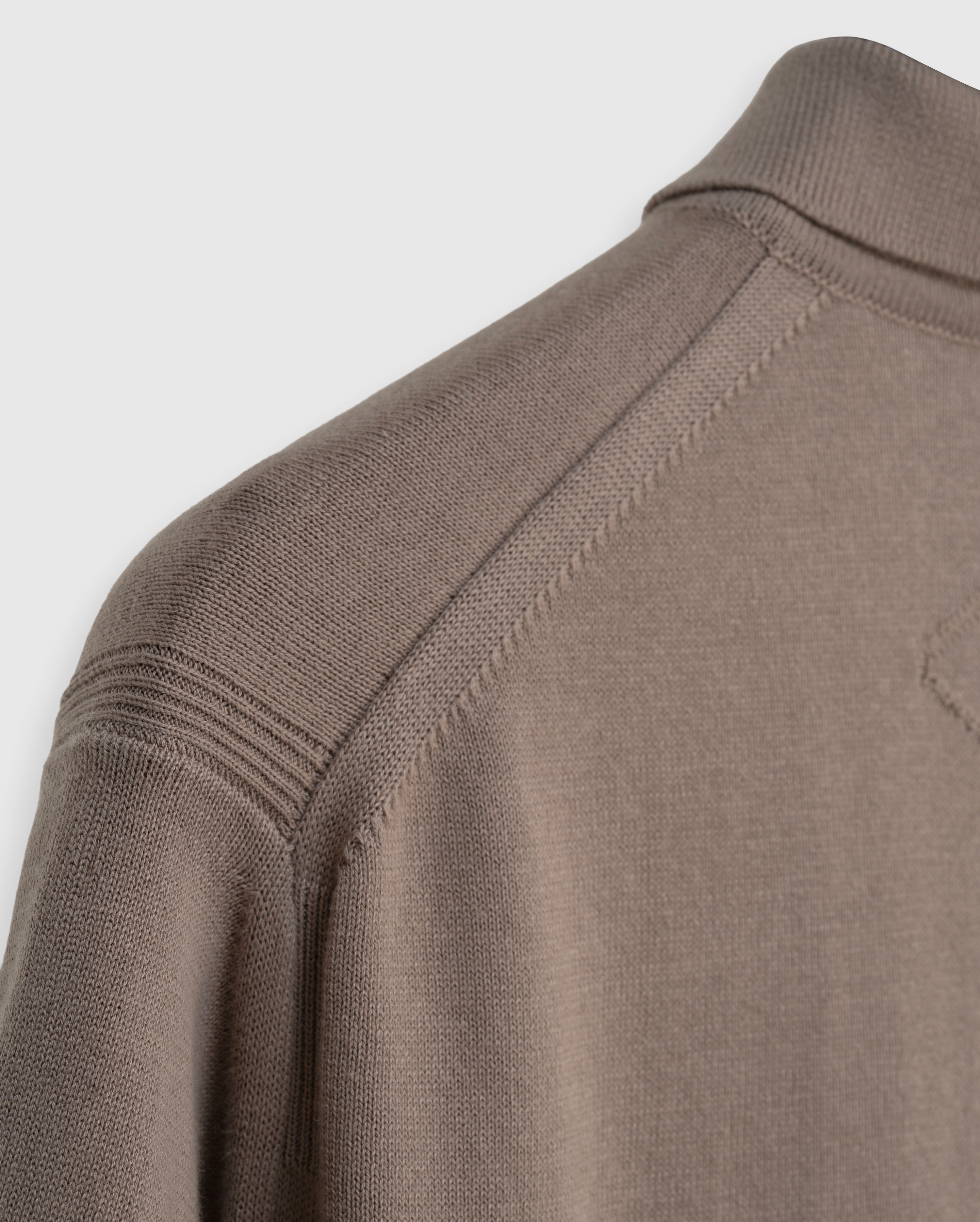 Rafa - Taupe Knit Polo with Contrast Placket