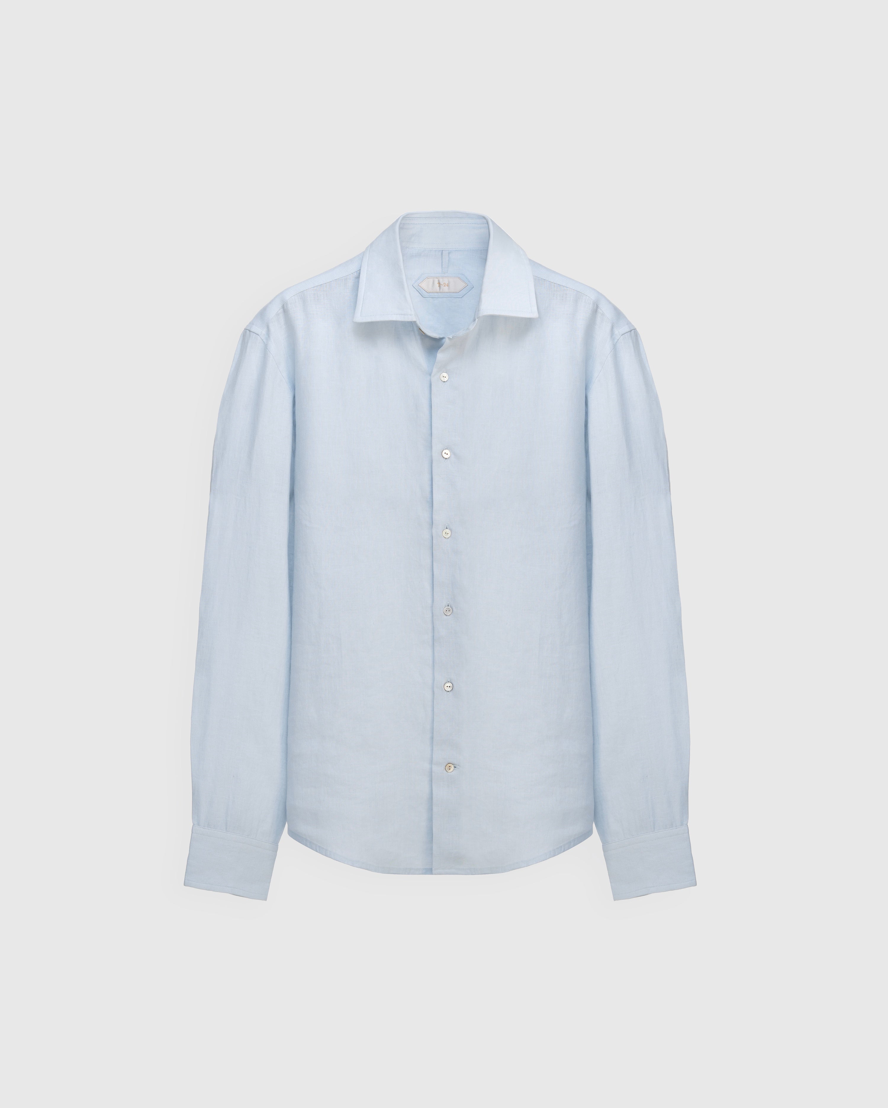Elio - Pale Blue Irish Linen Shirt