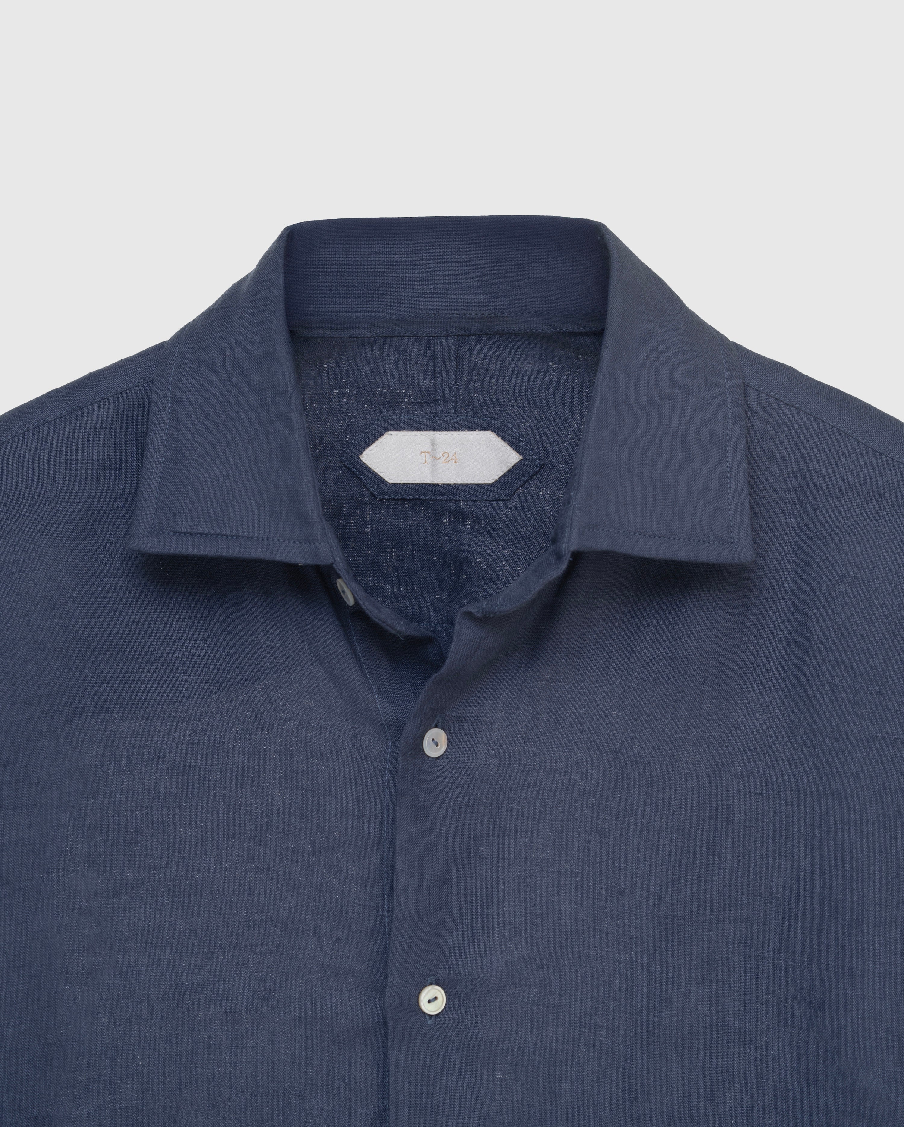 Miro - Slate Blue Irish Linen Shirt