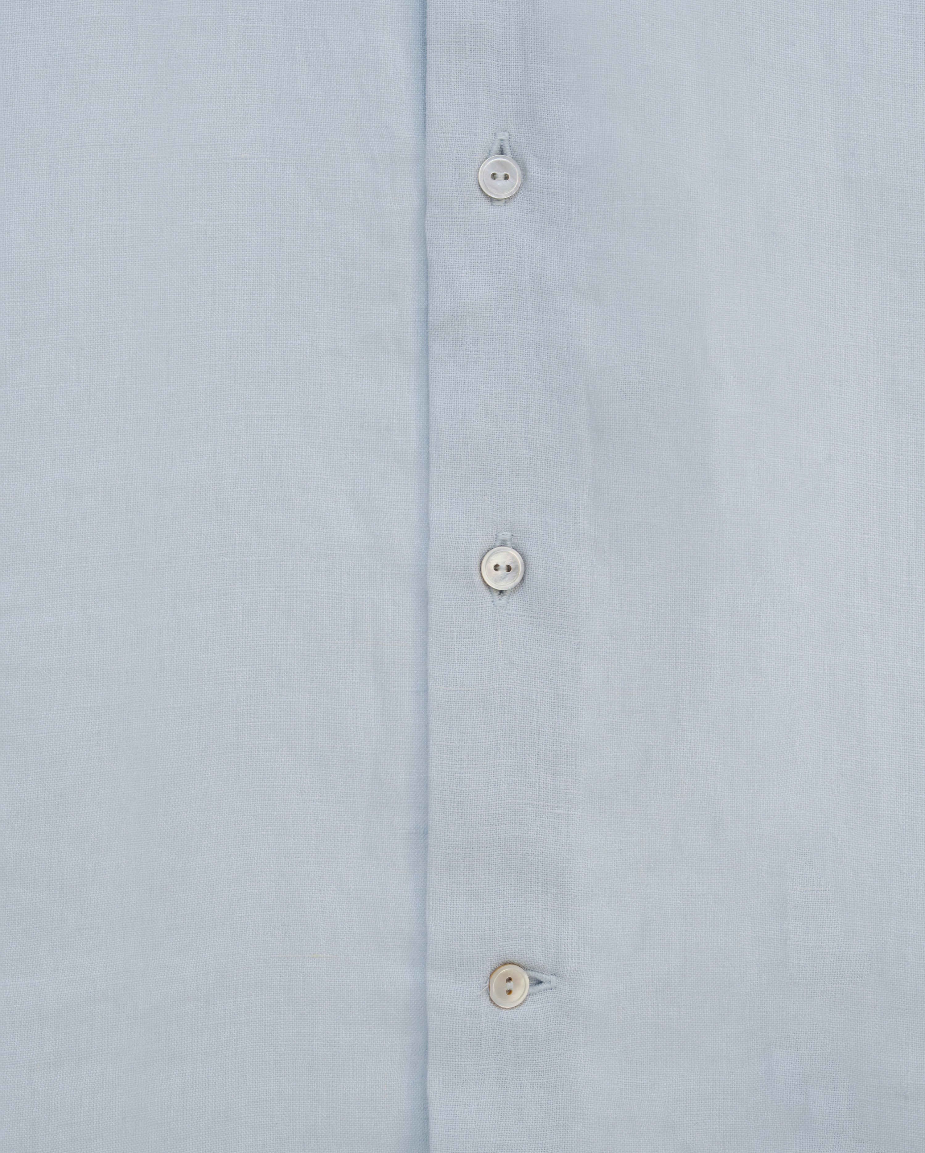 Elio - Pale Blue Irish Linen Shirt