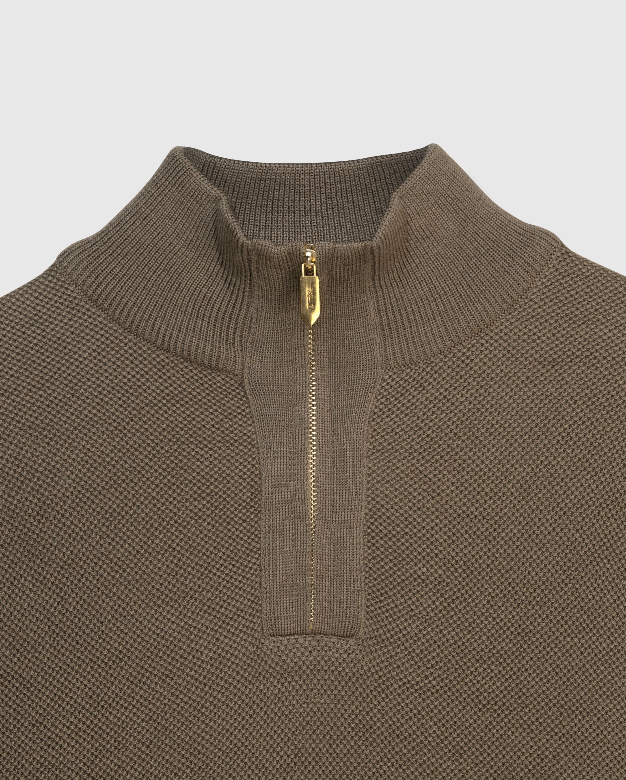 ASHFORD - Pure Cashwool Quarter-Zip Sweater