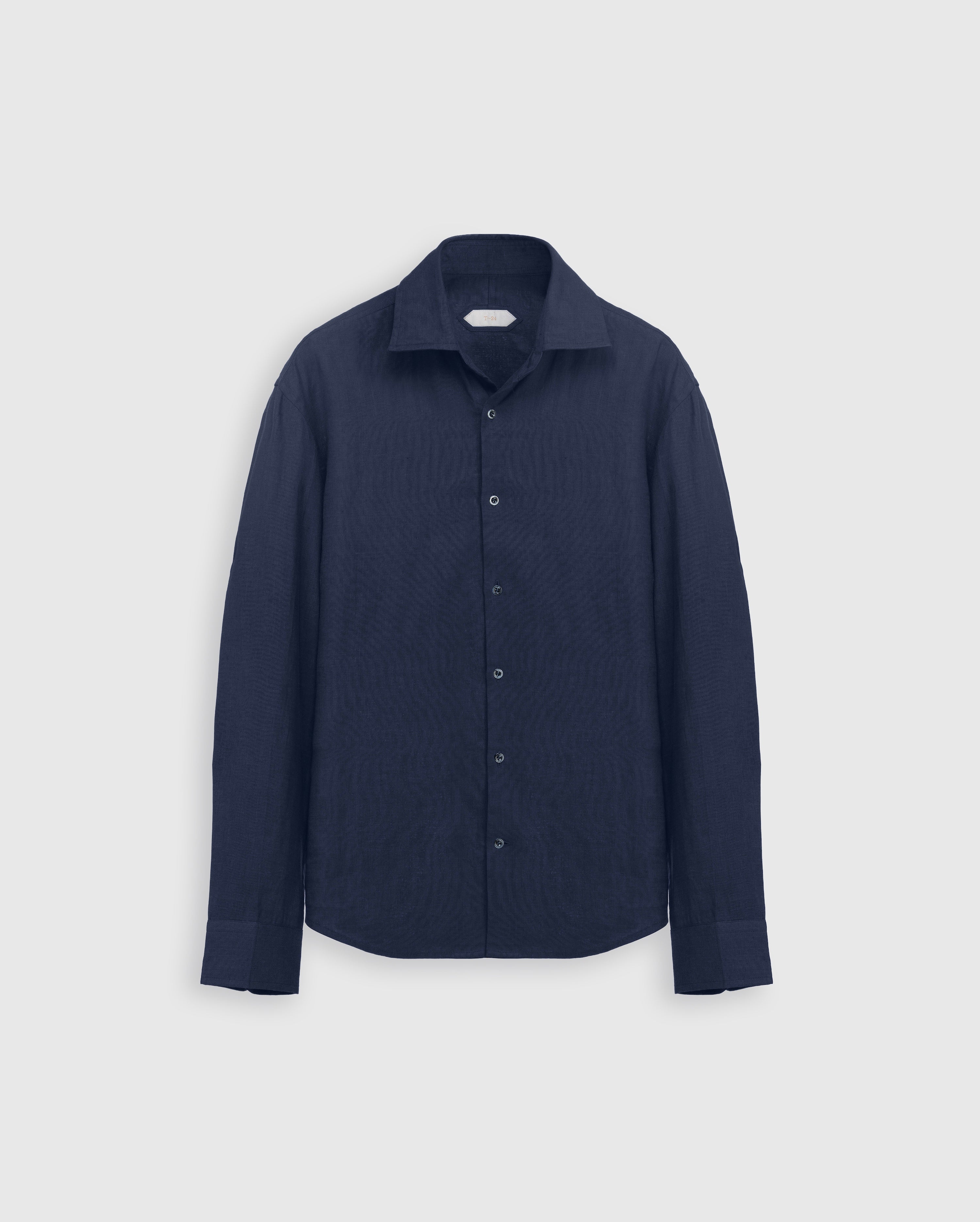 Nero - Deep Navy Irish Linen Shirt
