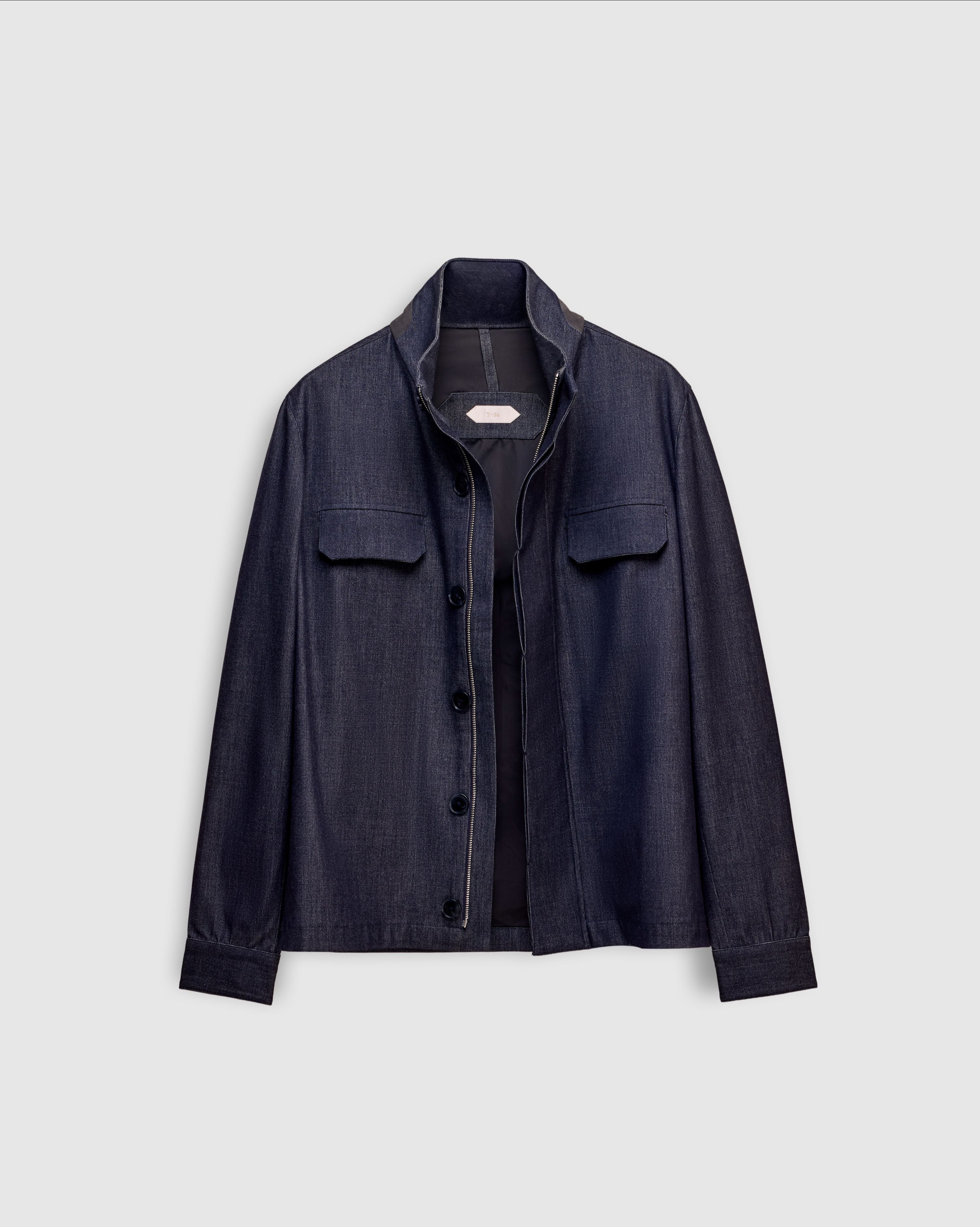 NAUTILUS – Indigo Field Jacket with Grey Suede Under-Collar