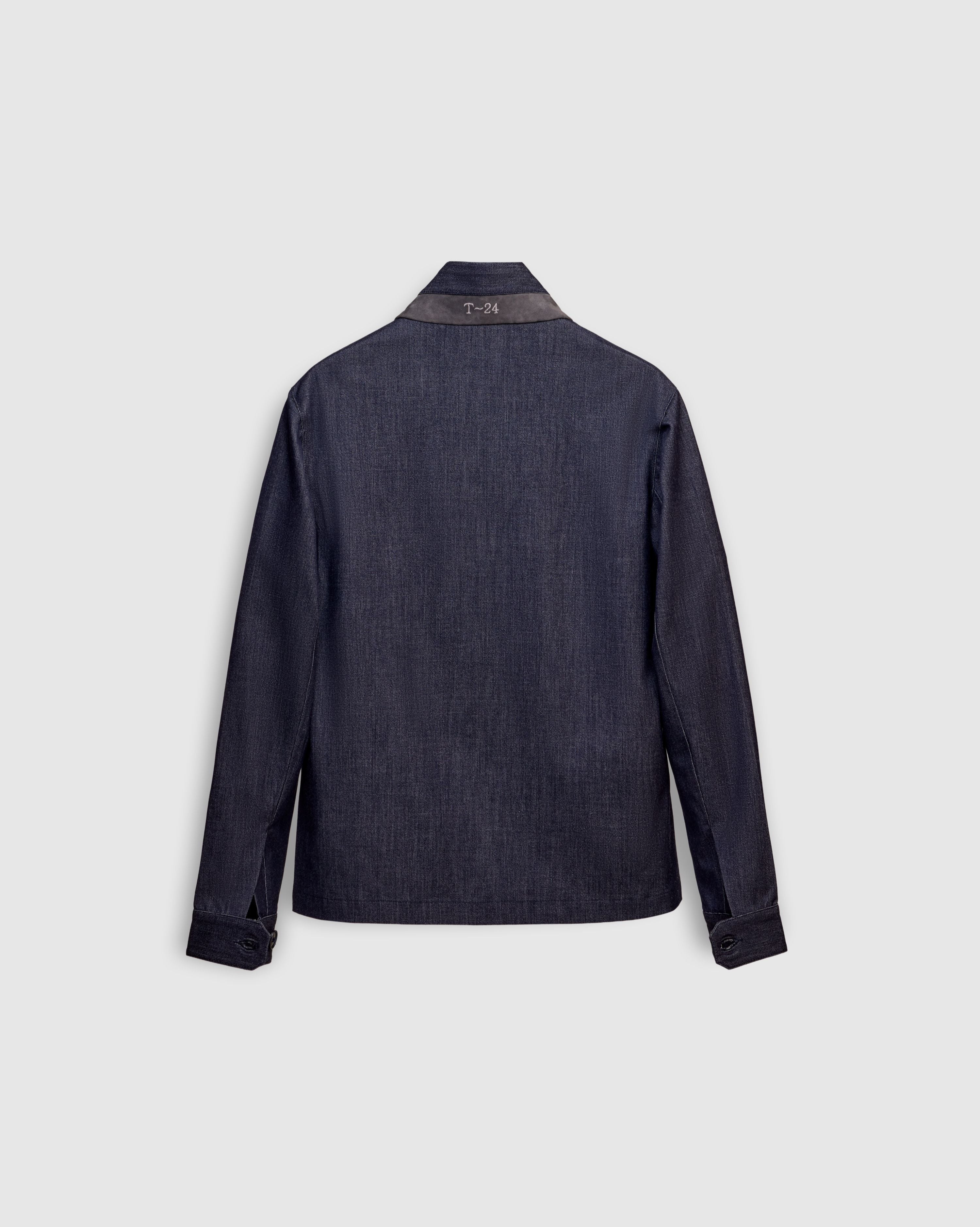 NAUTILUS – Indigo Field Jacket with Grey Suede Under-Collar