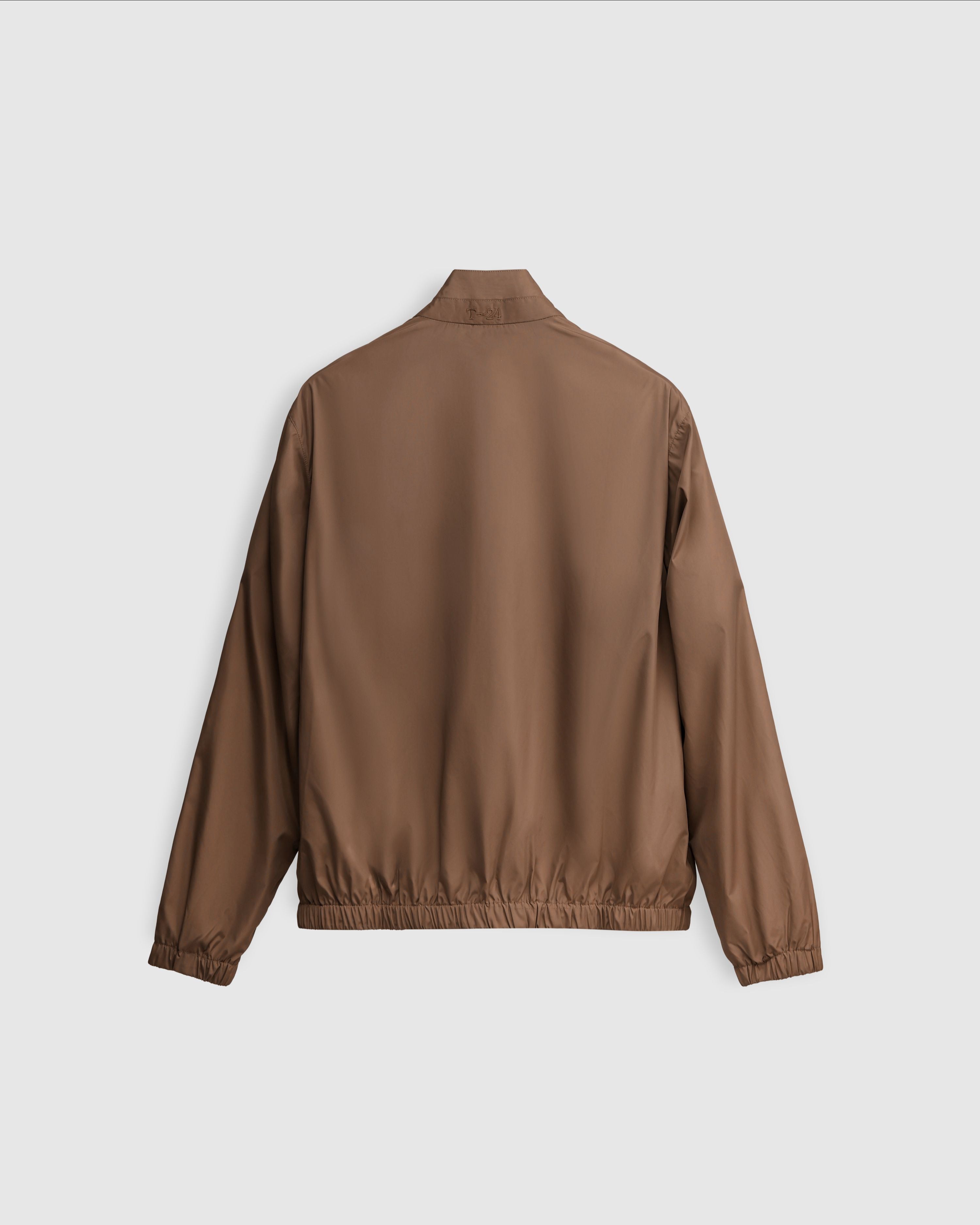 CANYON – Brown Lightweight Technical Jacket with Contrast Knit Lining