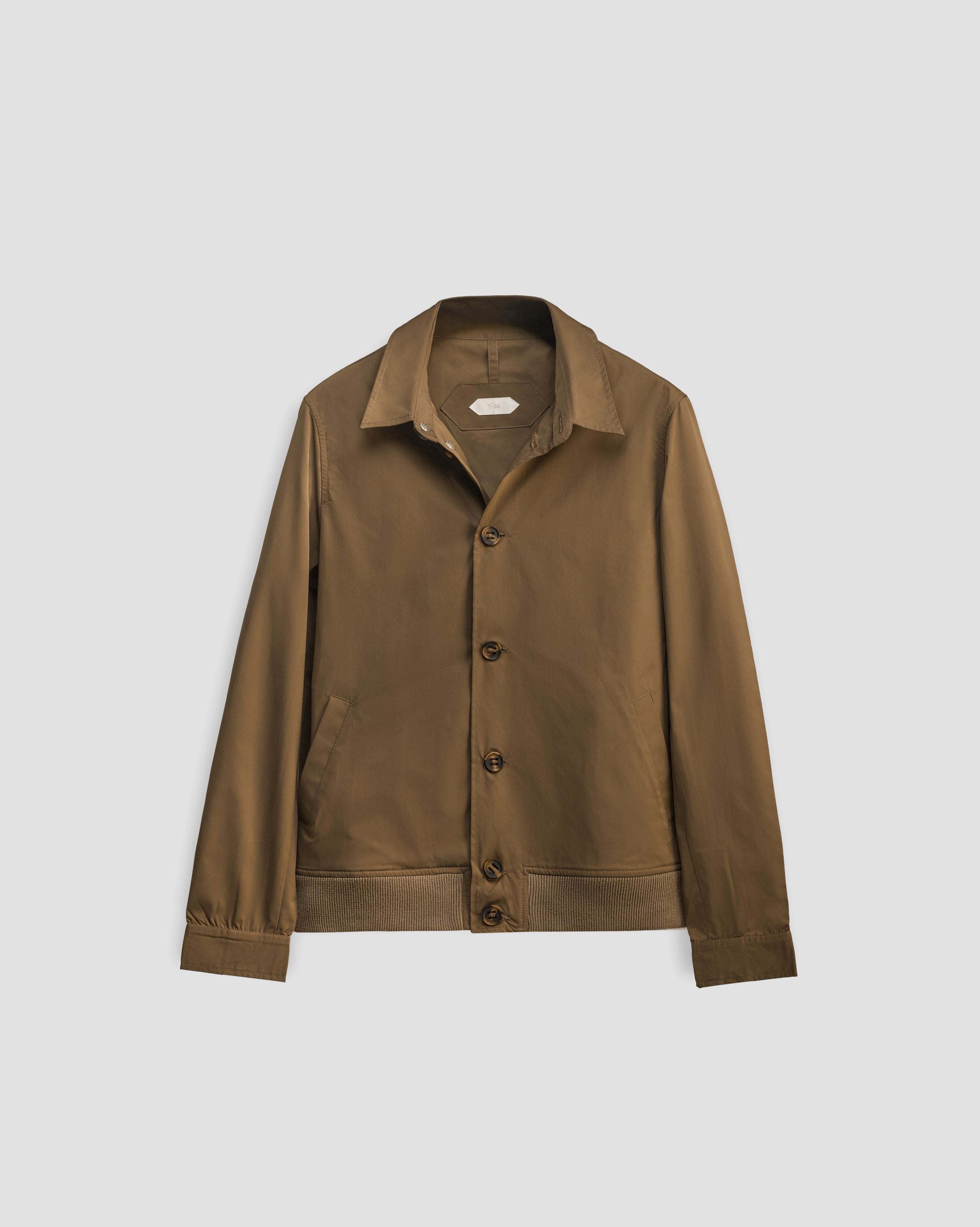 CORBETT – Technical Shell Jacket with Leather accents on Cuffs