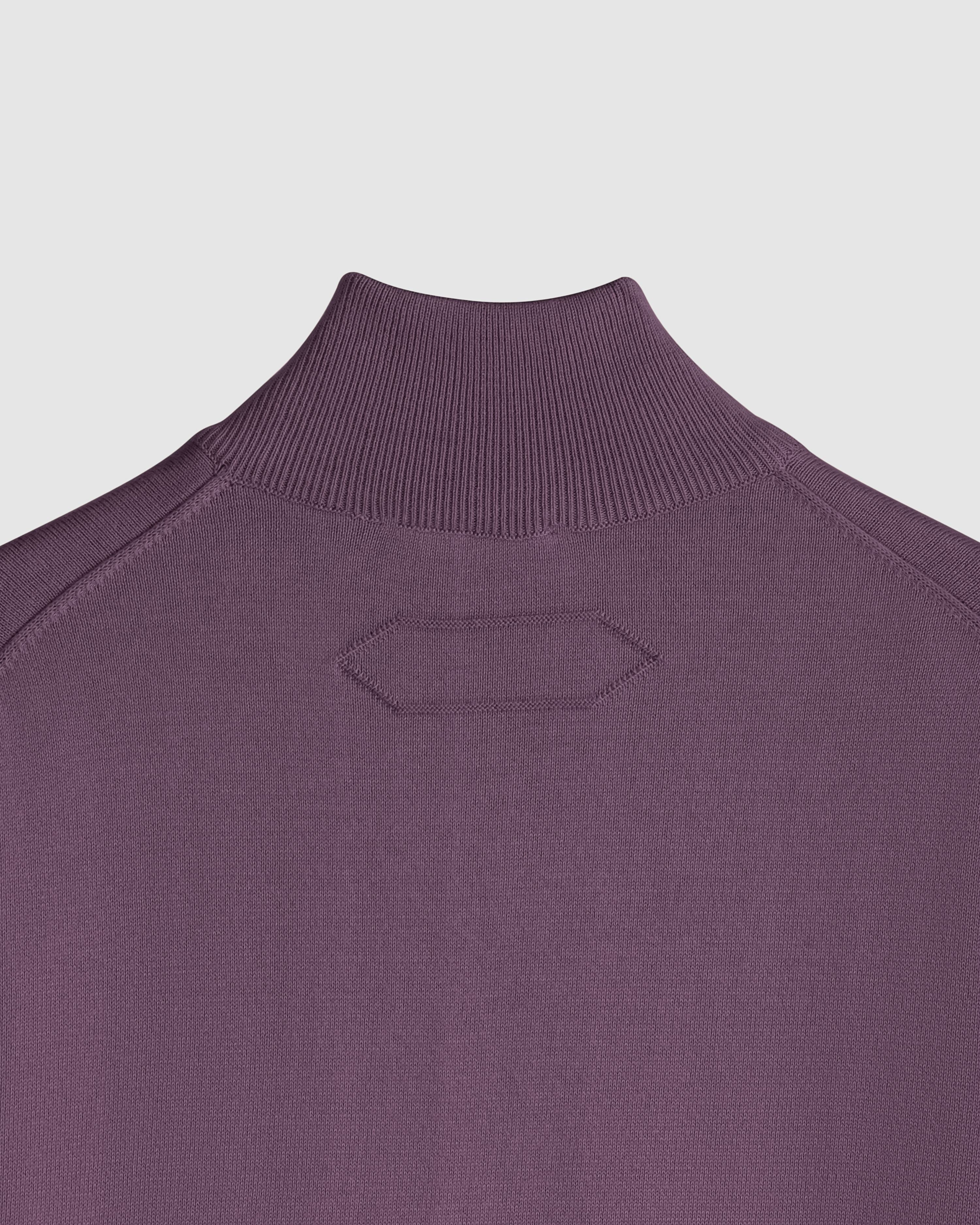 BRAXTON – Quarter-Zip Premium Cotton Sweater with Contrast Piping