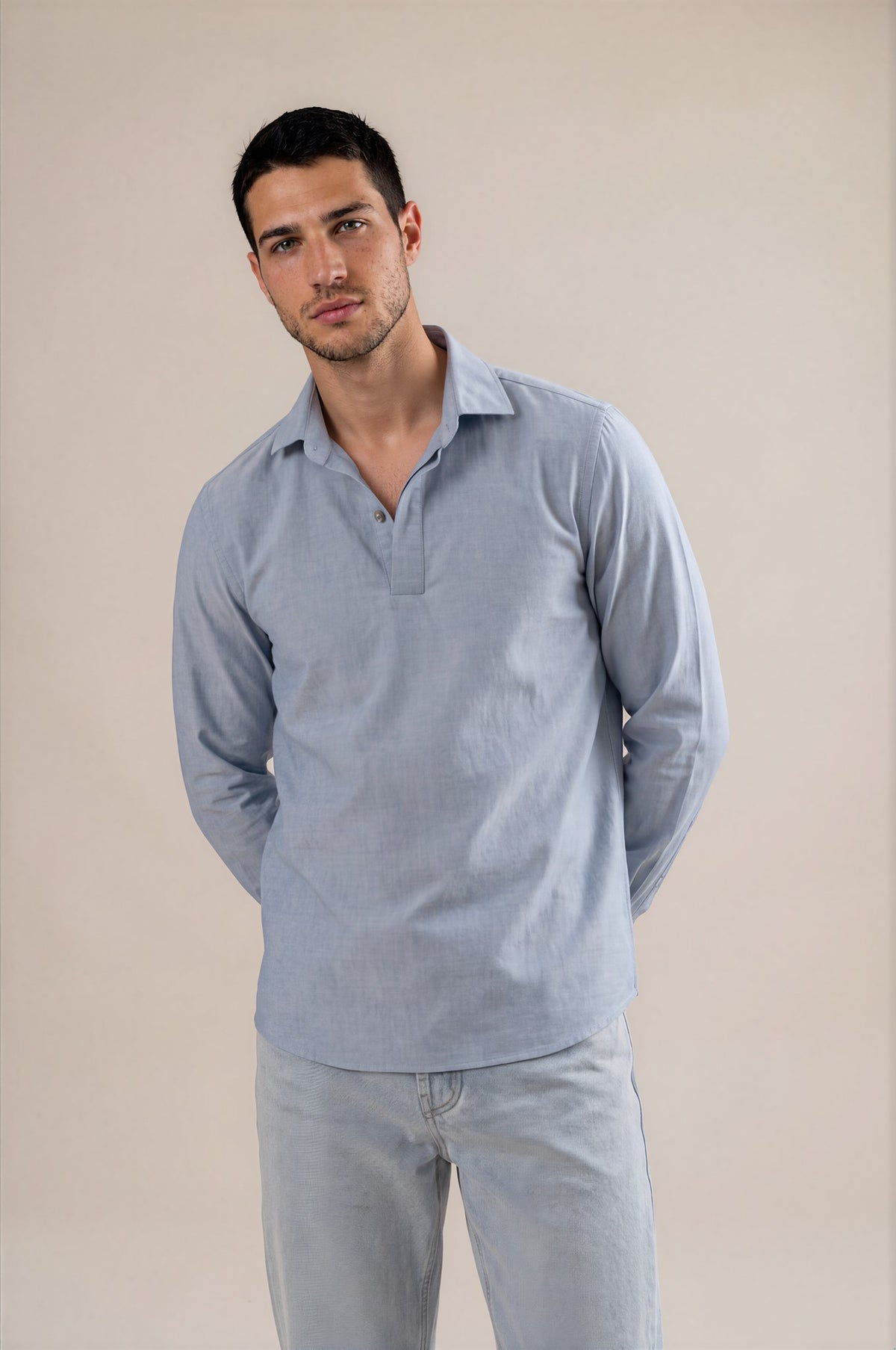 Calder — Faded Blue Pullover Shirt