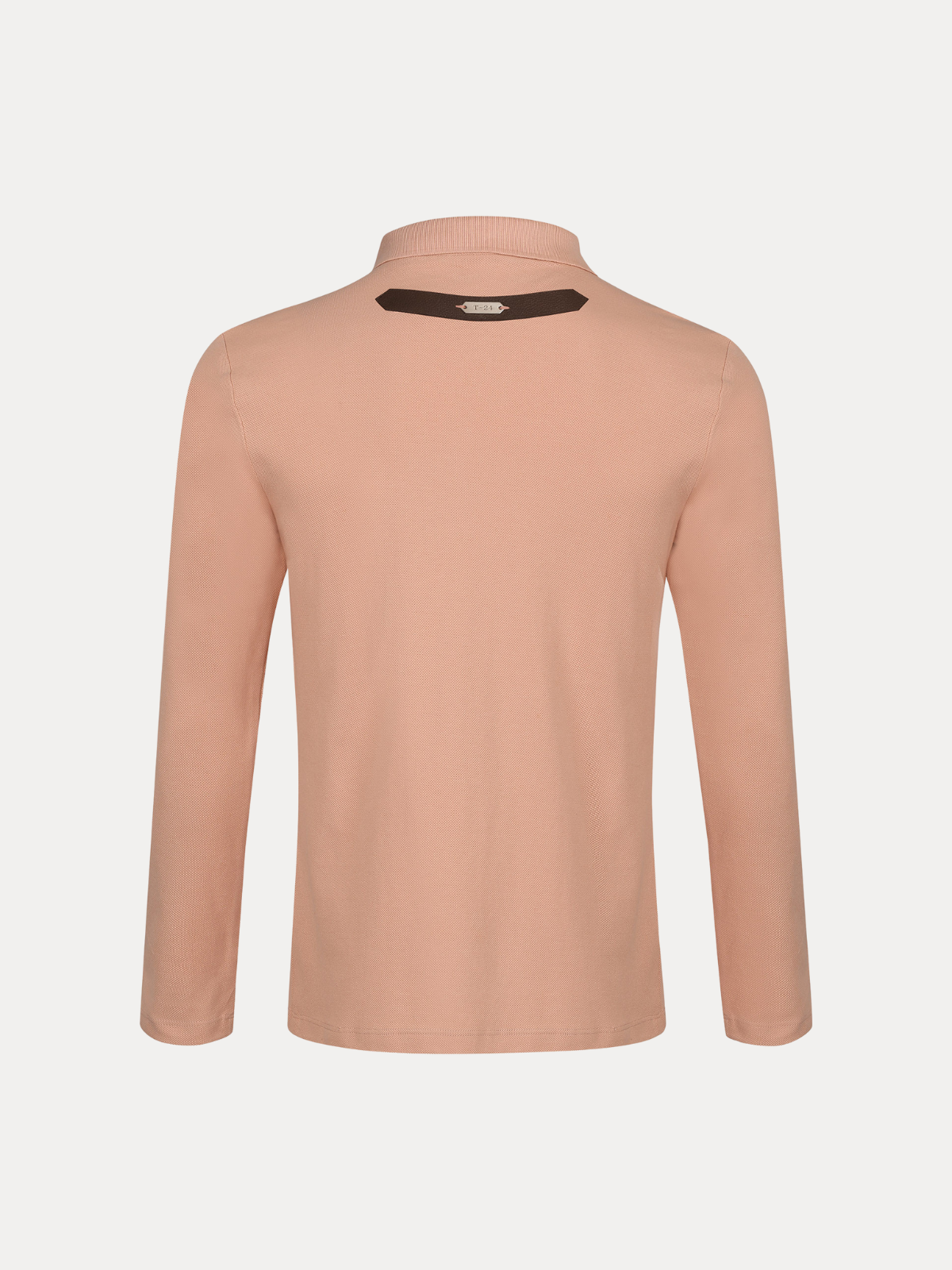Straddle Pink Long-Sleeve Piqué Polo Shirt