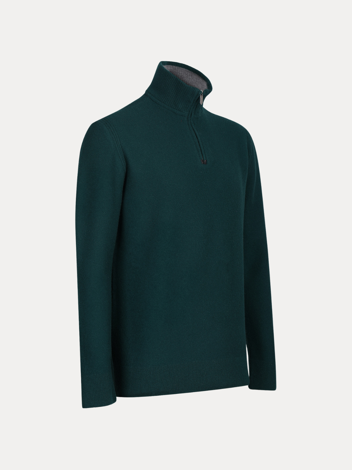 Cedar Deep Forest Cashmere Quarter-Zip Sweater