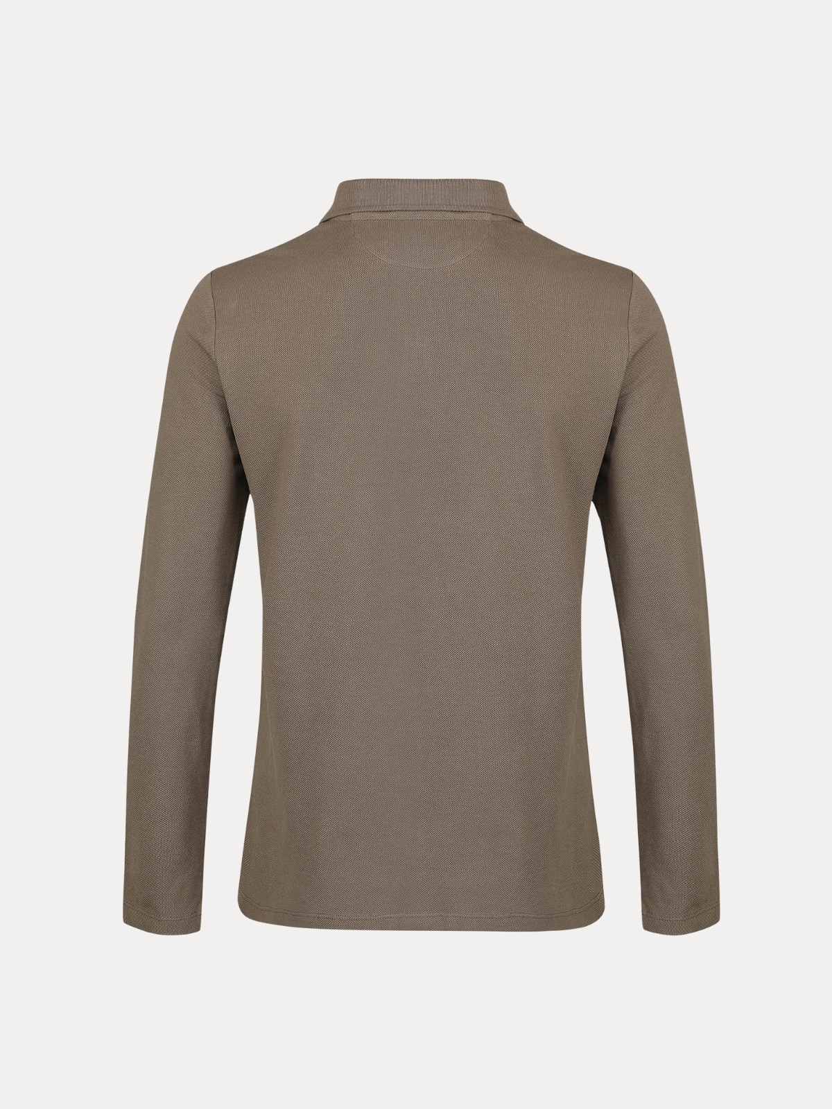 Percheron Brown Long-Sleeve Piqué Polo Shirt