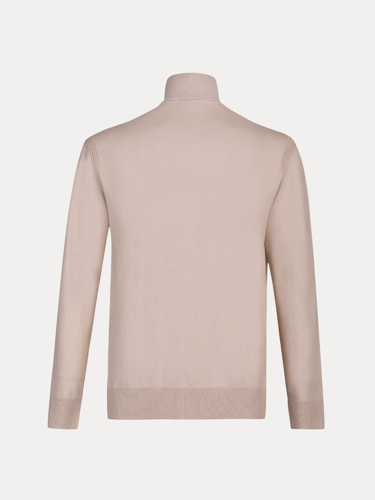 Duke Sand Beige Cashmere Quarter-Zip Sweater