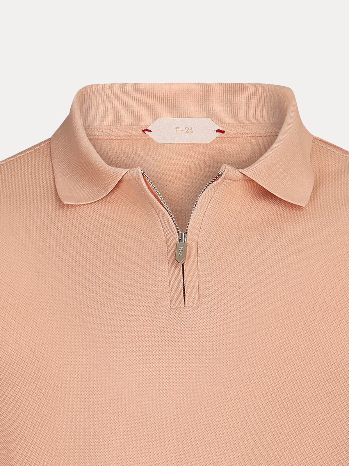 Straddle Pink Long-Sleeve Piqué Polo Shirt