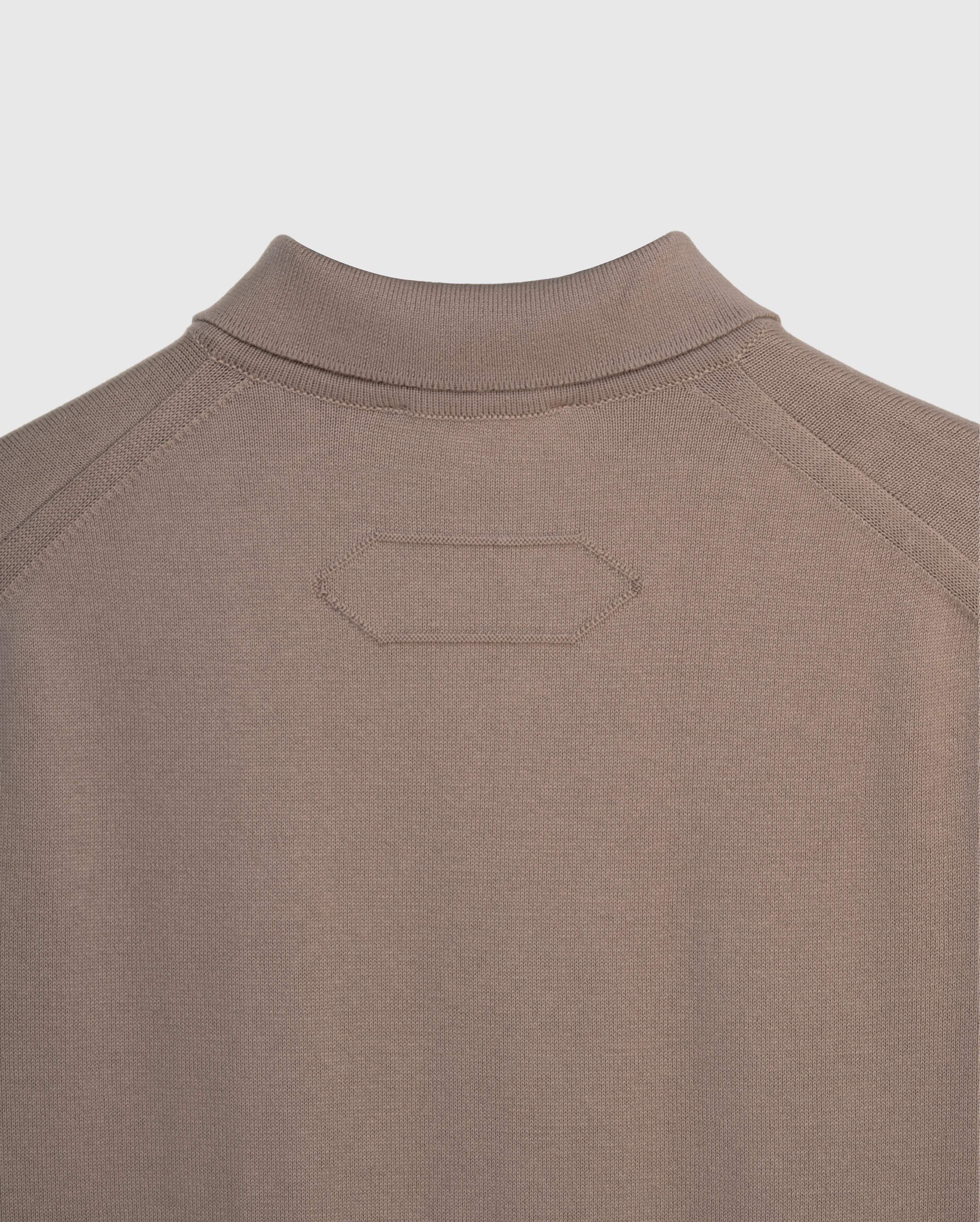 Rafa - Taupe Knit Polo with Contrast Placket