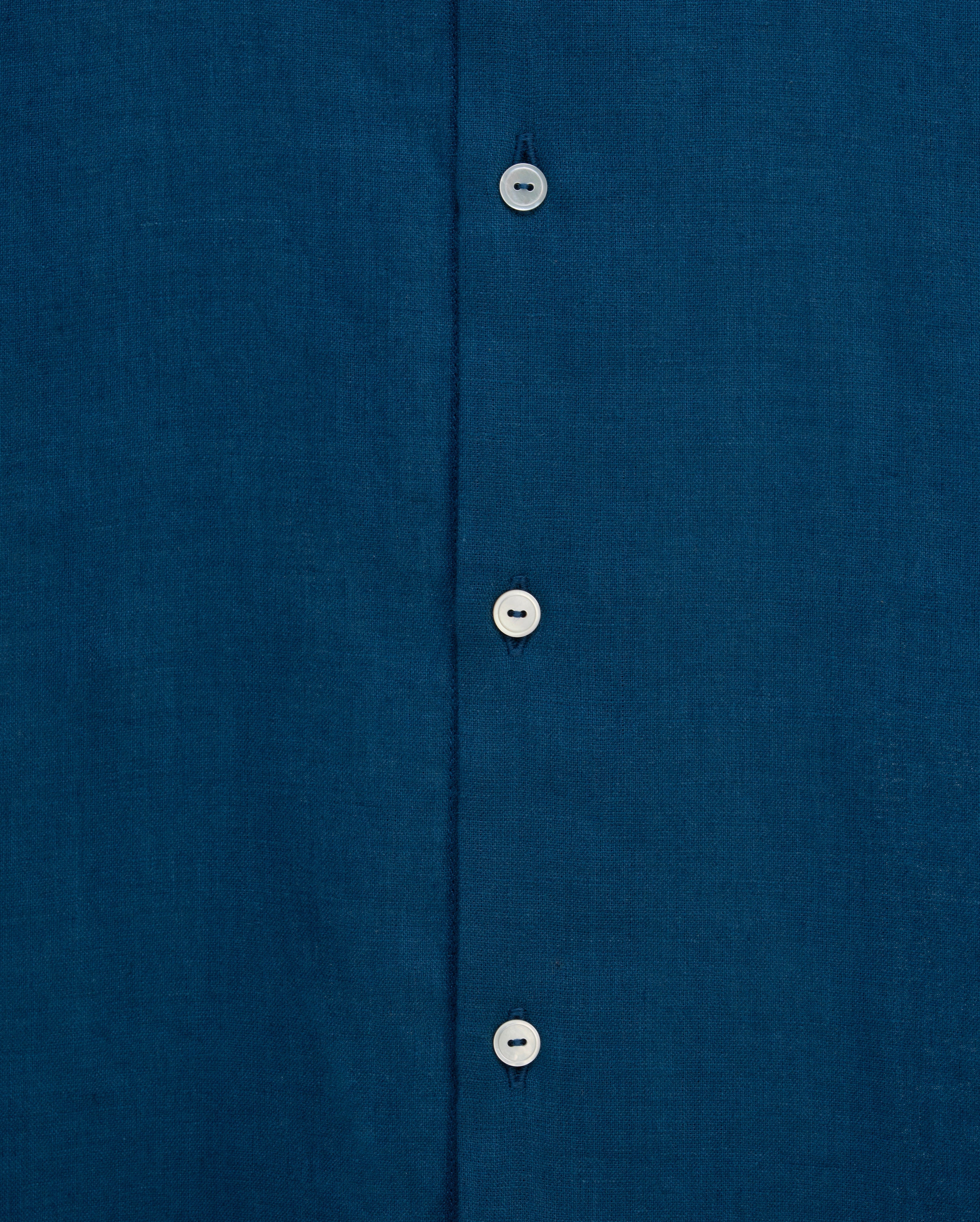 Cavo - Deep Teal Irish Linen Shirt