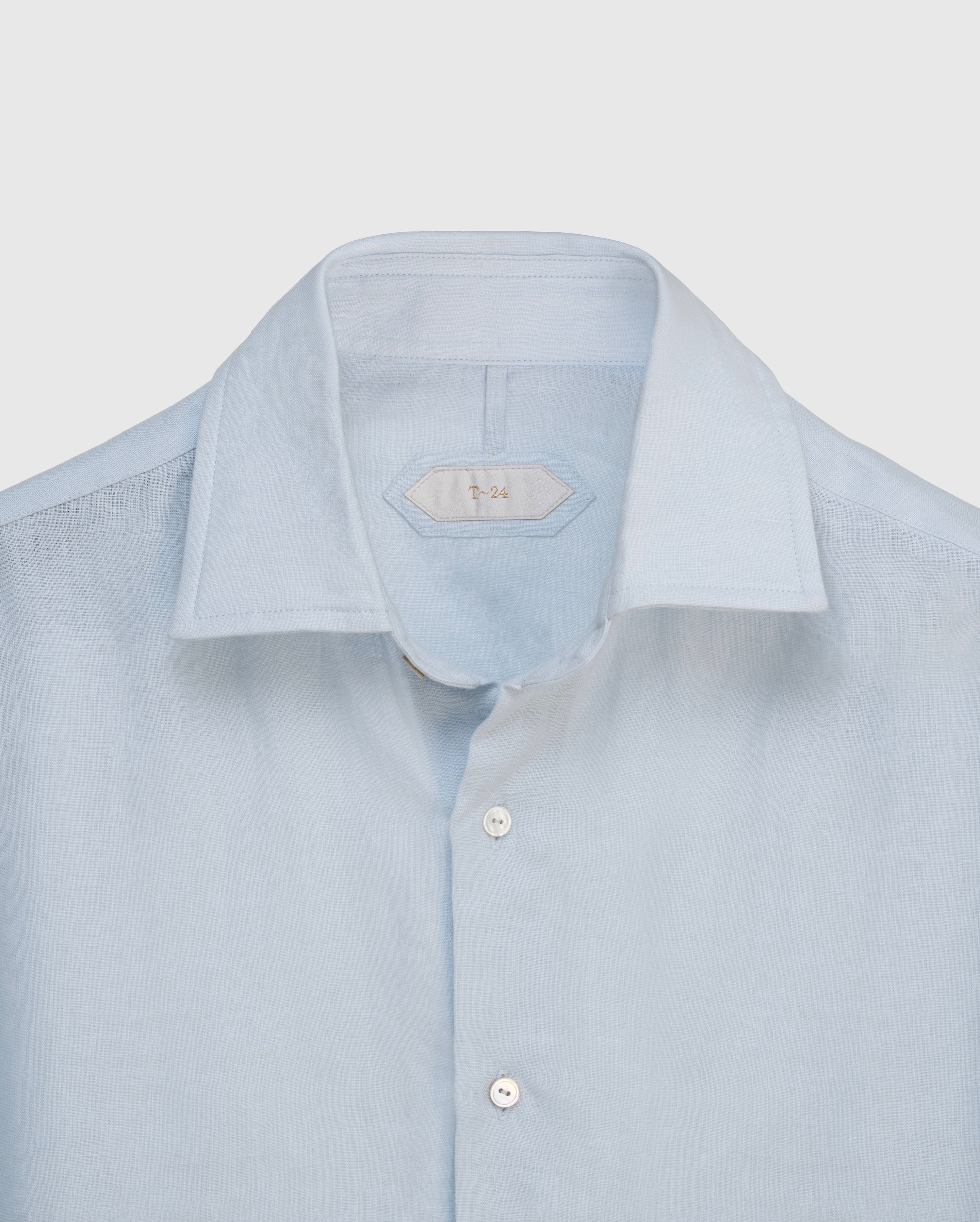 Elio - Pale Blue Irish Linen Shirt