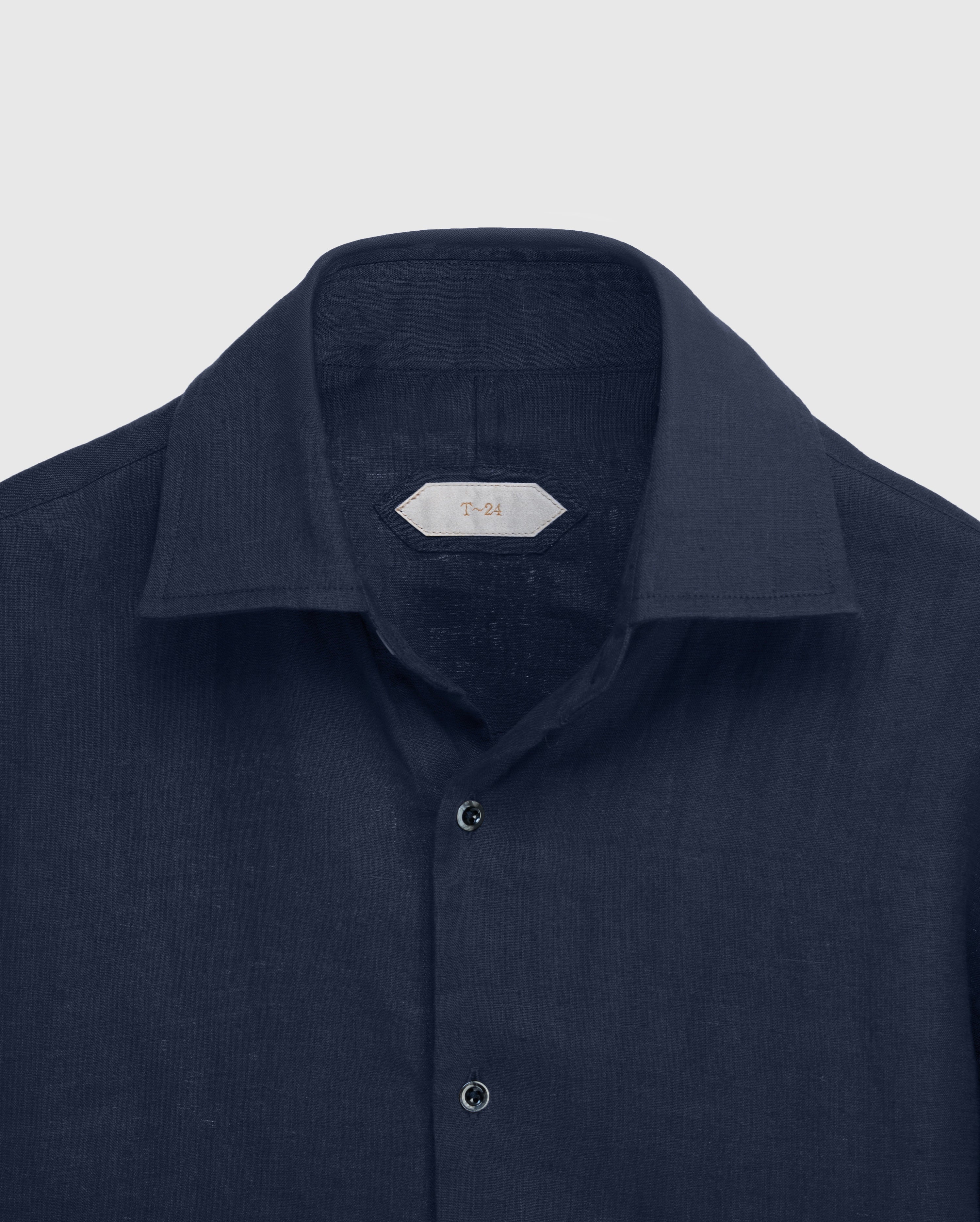 Nero - Deep Navy Irish Linen Shirt