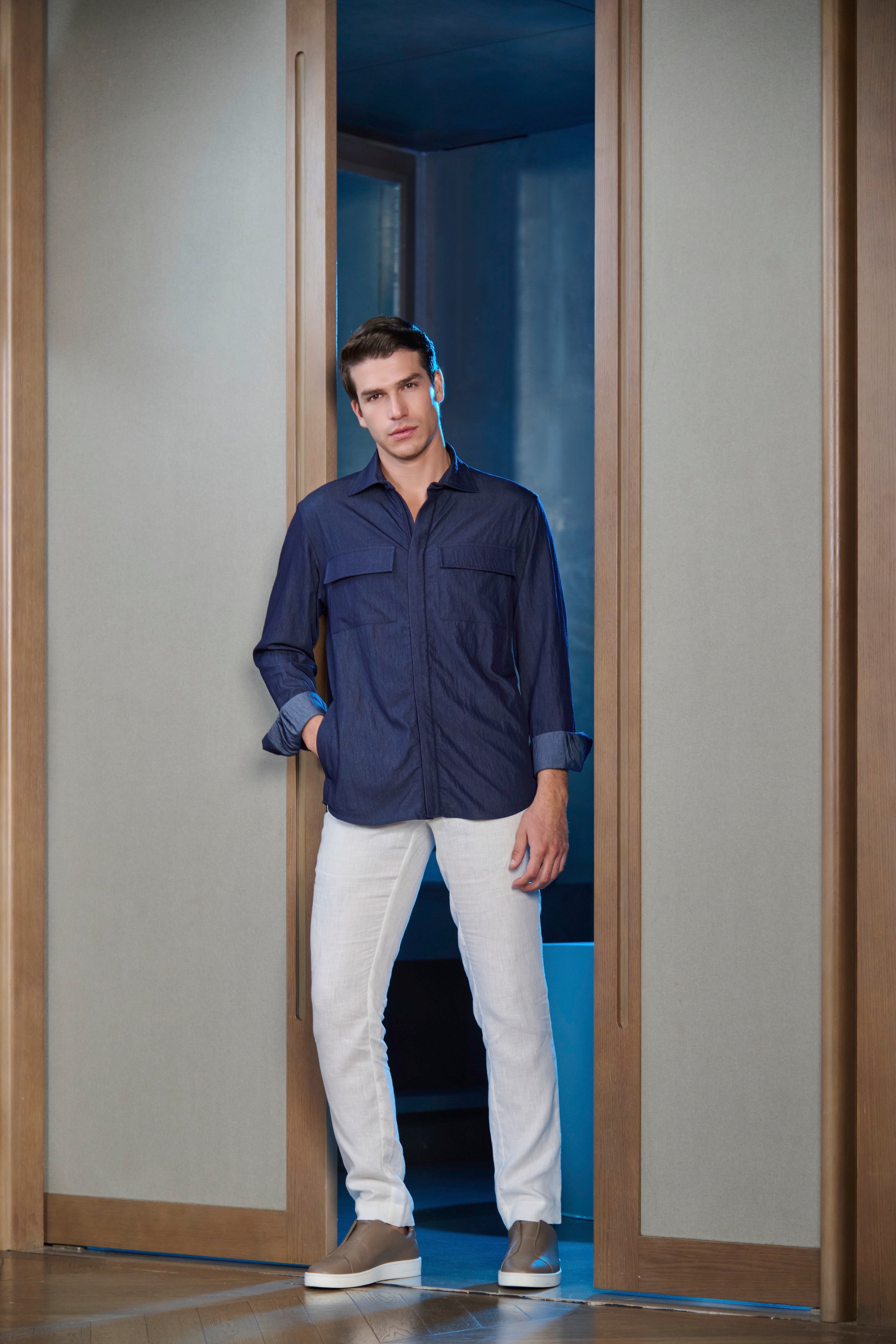 Blair - Midnight Navy Zipper Shirt