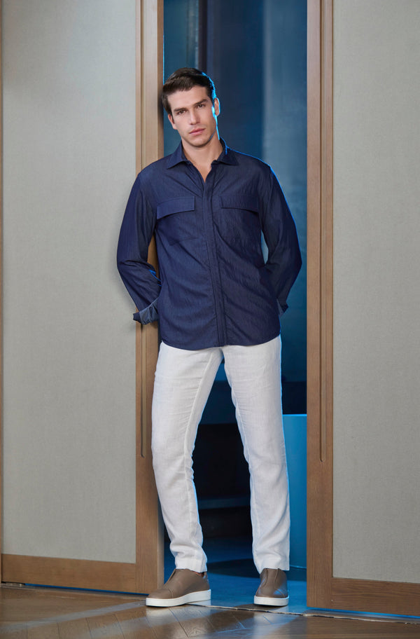 Blair - Midnight Navy Zipper Shirt